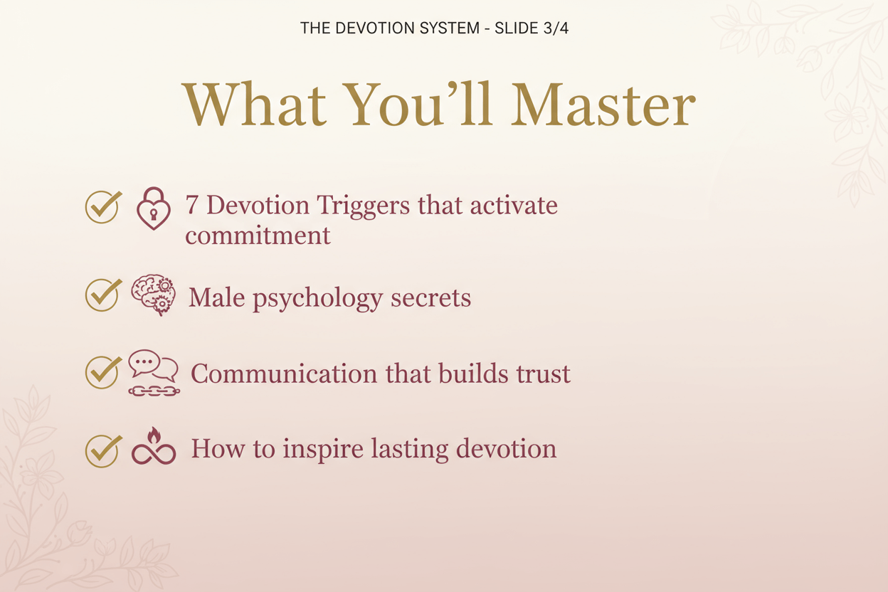 Devotion System: Complete Dating Course for Women by Carlos Cavallo - Make Him Commit - The Digital Co.